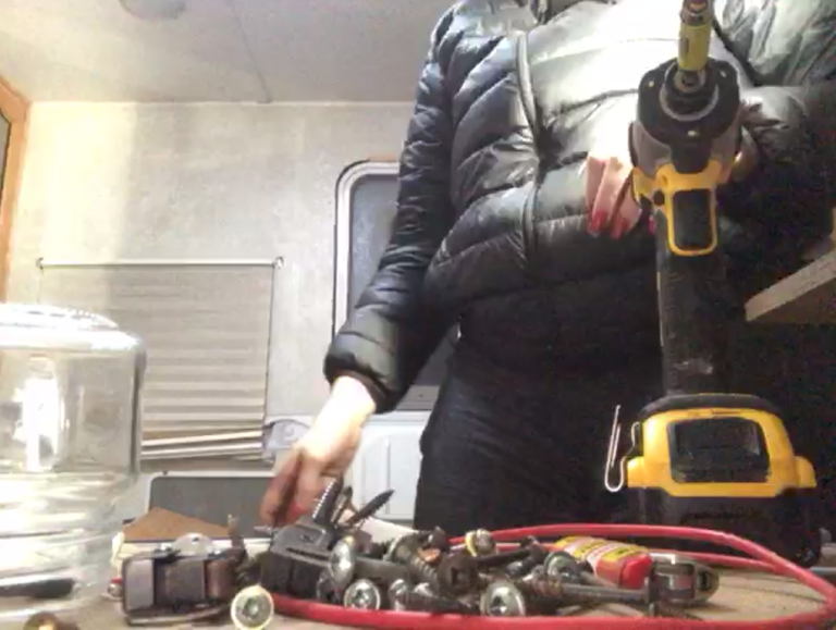 drill coat and nails