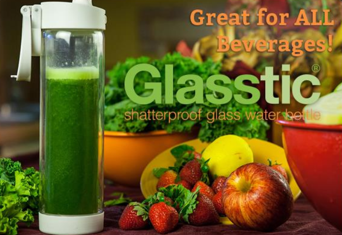 Glasstic Shatter Proof Glass Water Bottles