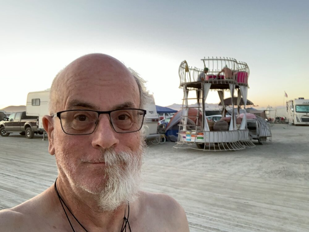 John Rettie Photographer Selfie Black Rock City Nevada Burning Man on Playa