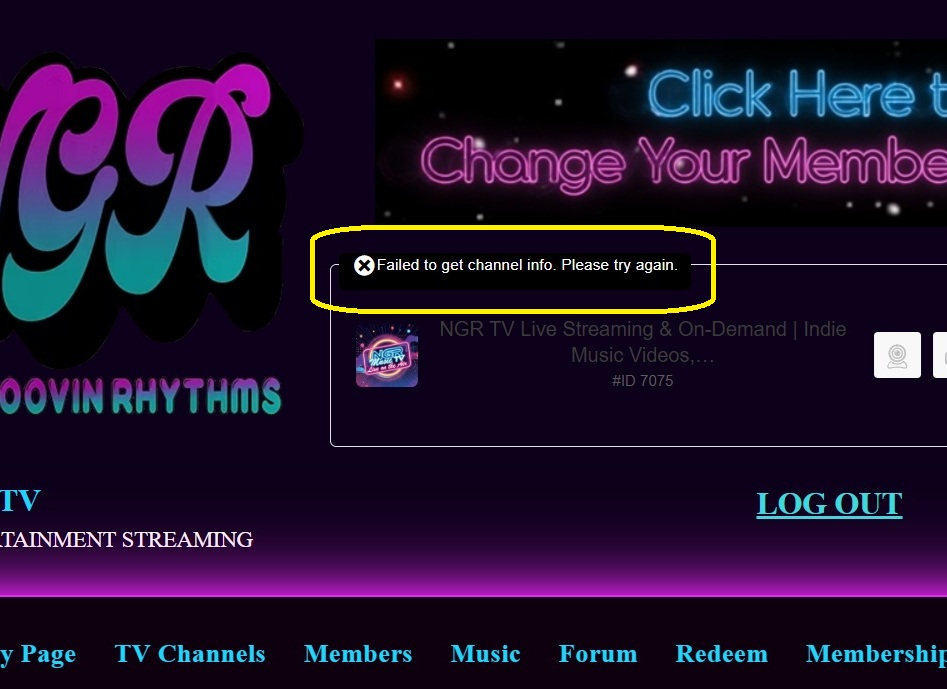 failed channel information