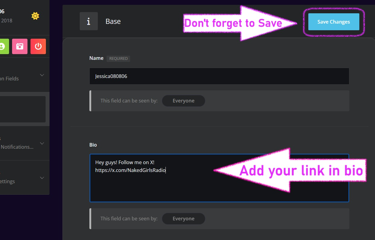 Add your link in bio