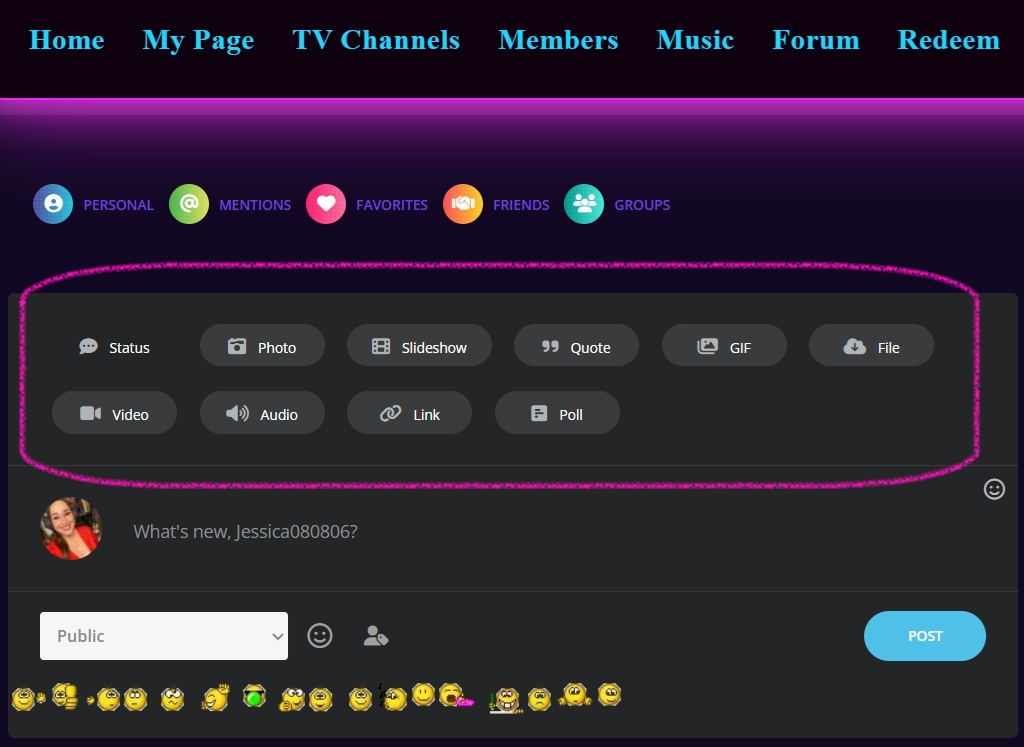More Option Buttons for Activity Stream Updates