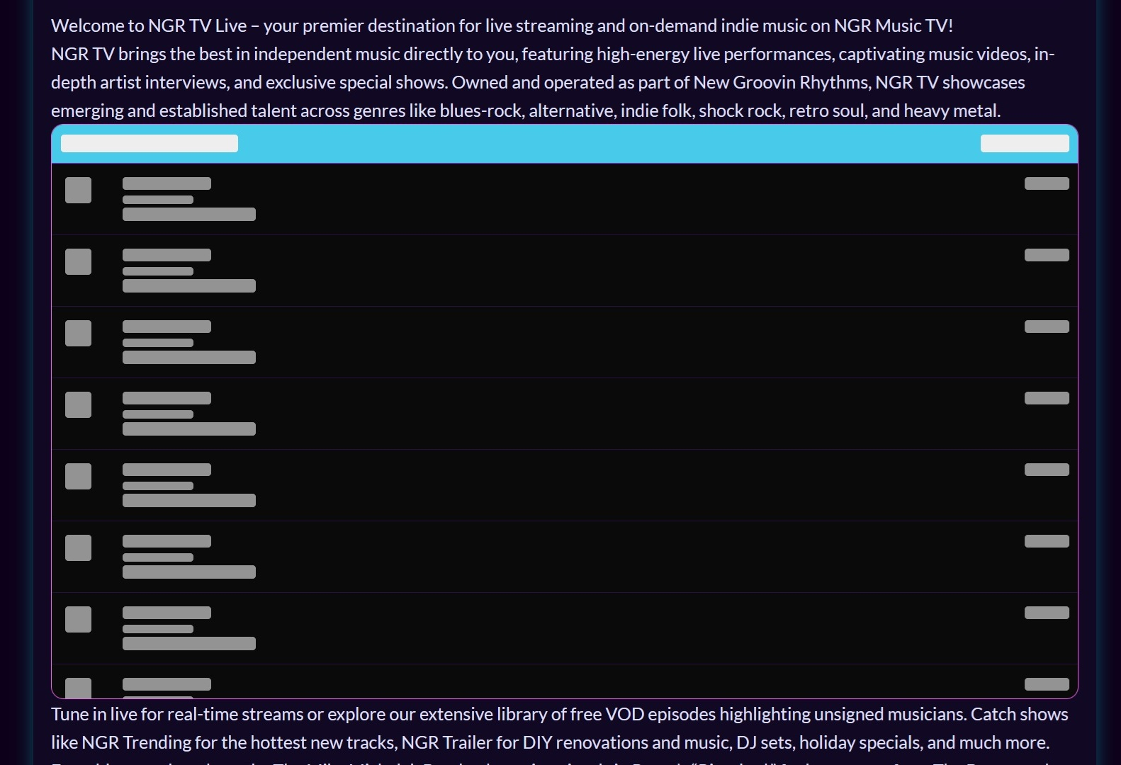 broken chat Firefox NGR Music TV
