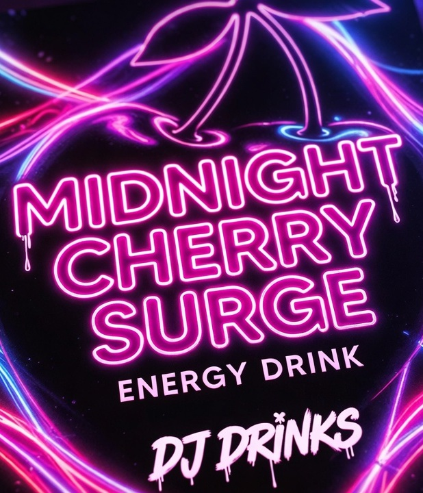 Midnight Cherry Surge DJ Drinks